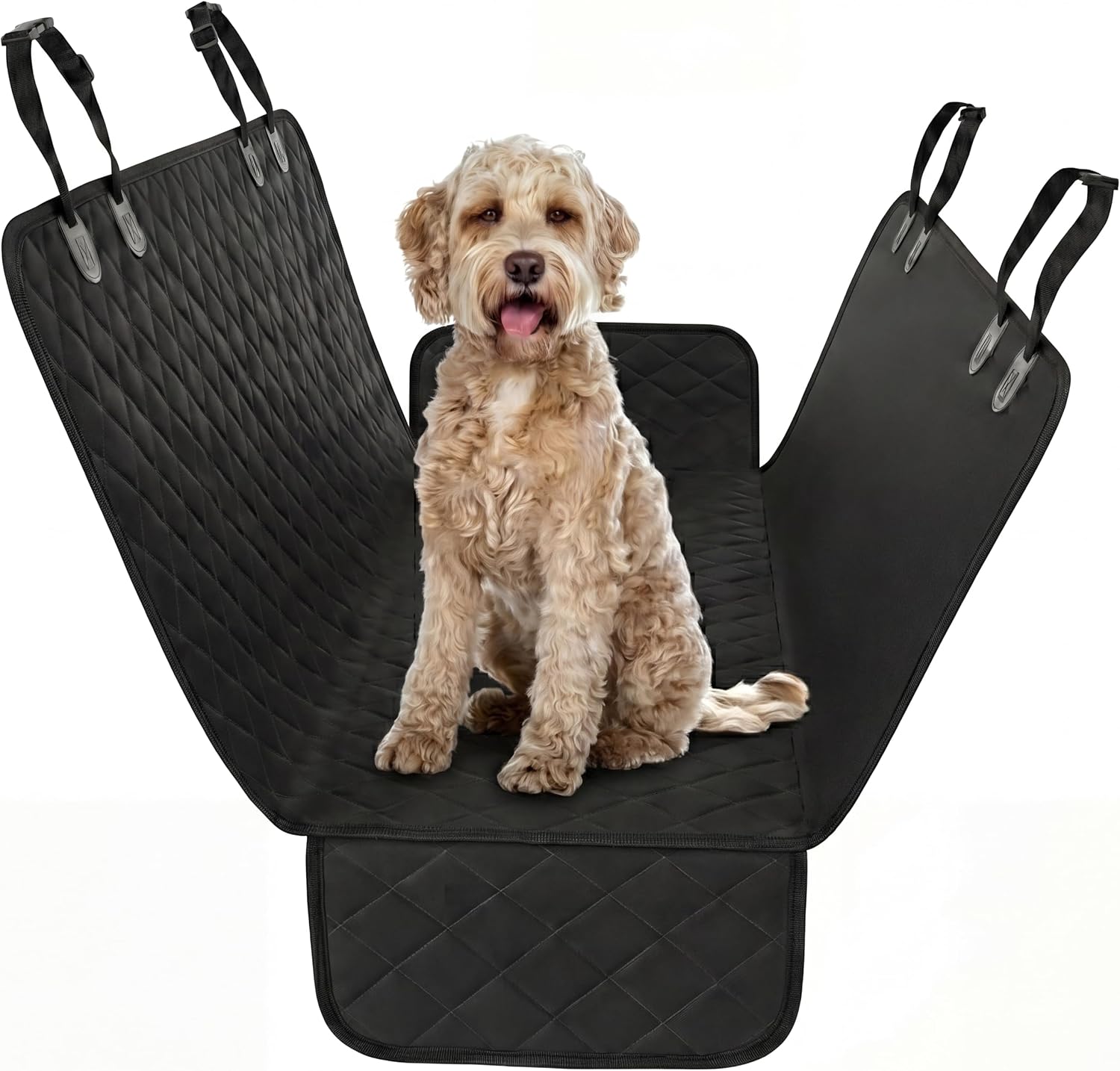 Active Pets Black Standard Dog Car Hammock Back Seat Cover, Waterproof Backseat Cover Protector for Truck Bench Rear of Sedans or SUVs, Essential Pet Supplies Vacuum or Wipe Clean, Machine Washable - Image 2