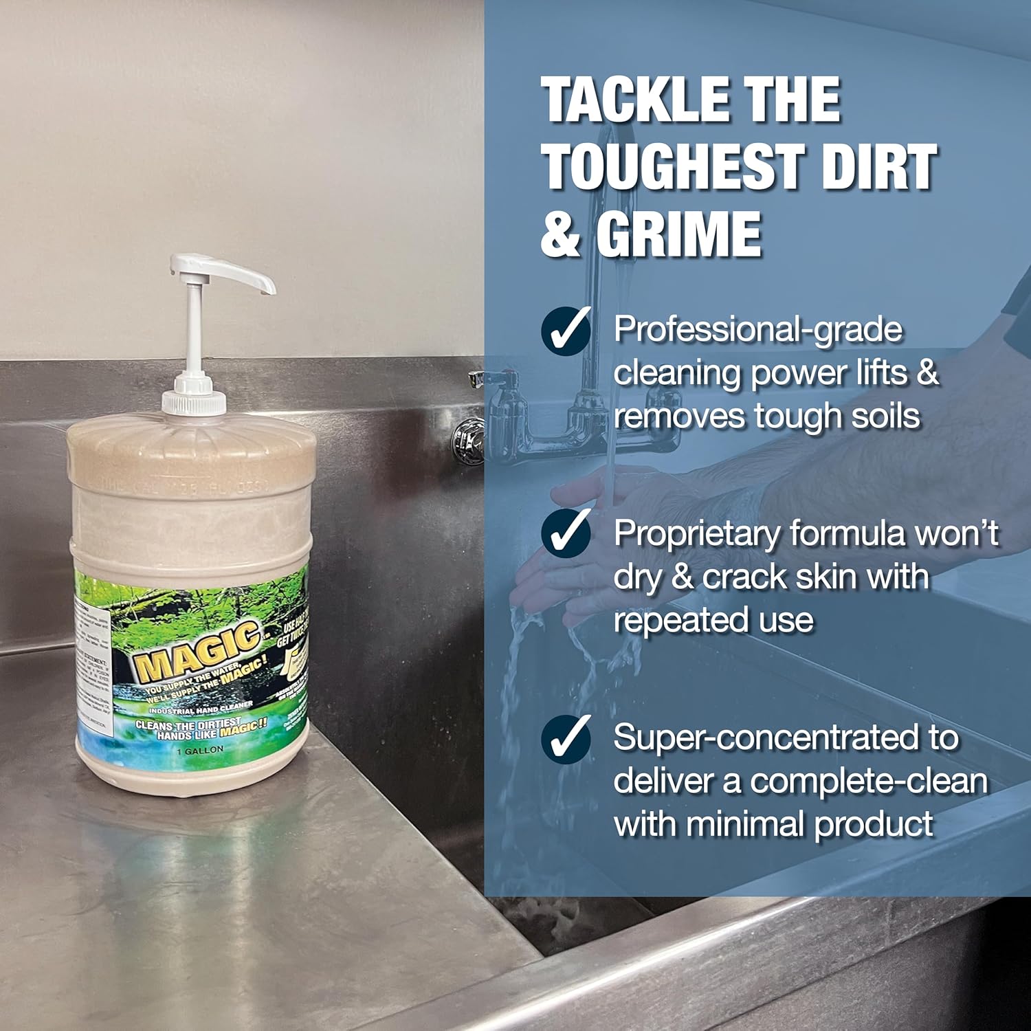 Zenex Magic Hand Soap - Industrial Hand Cleaner for Auto Mechanics | Shop Soap | Walnut Shell Scrubbers to Remove Grease, Oil, Ink & Paint | Moisturizing Ingredients | 1 gallon (1 Pack) - Image 2