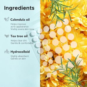 TKTK Pimple Patch Acne Patch, 4 Sizes 420 Patches Acne Absorbing Cover Patch, Hydrocolloid Invisible Acne Patches For Face Zit Patch Acne Dots Tea Tree, Calendula Oil - 3 Pack