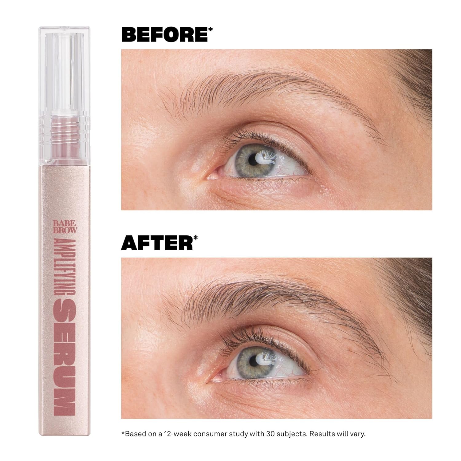 Babe Original Eyebrow Serum For Thicker Brows - Brow Serum with Castor Oil, Biotin, Repairing Amino Acids - Image 3