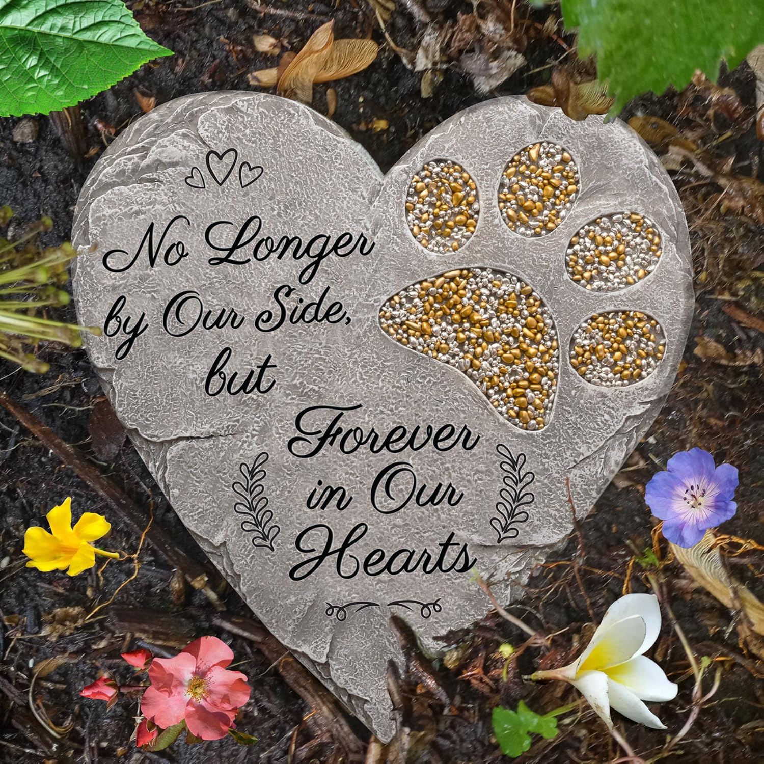 OBSI Dog Memorial Gifts for Loss of Dog Sympathy Gift - Rainbow Bridge Dog Memorial Stone for Remembrance Dog Passing Away Sympathy Gifts - Thoughtful Pet Loss Gifts - Gray Visit the OBSI Store - Image 3