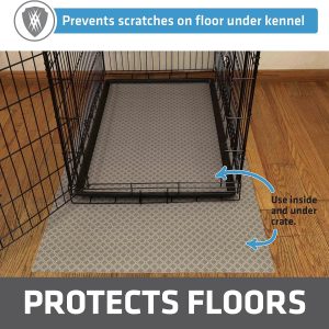 Drymate Dog Crate Mat Liner, Absorbs Urine, Waterproof, Non-Slip, Washable Puppy Pee Pad for Kennel Training - Use Under Pet Cage to Protect Floors, Thin Cut to Fit Design (USA Made) (Taupe)(29”x48”)
