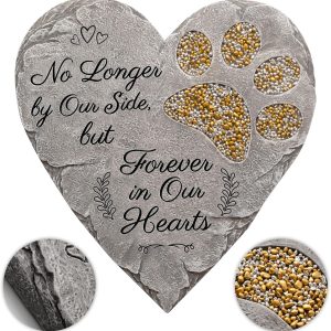 OBSI Dog Memorial Gifts for Loss of Dog Sympathy Gift - Rainbow Bridge Dog Memorial Stone for Remembrance Dog Passing Away Sympathy Gifts - Thoughtful Pet Loss Gifts - Gray Visit the OBSI Store