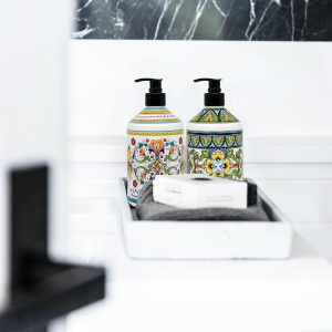 Perugia Italian Deruta Hand Soap - 21.5 fl oz Bottles - 8 pack - Lavendar, Sweet Orange, Lemon Verbana, and Olive Thyme