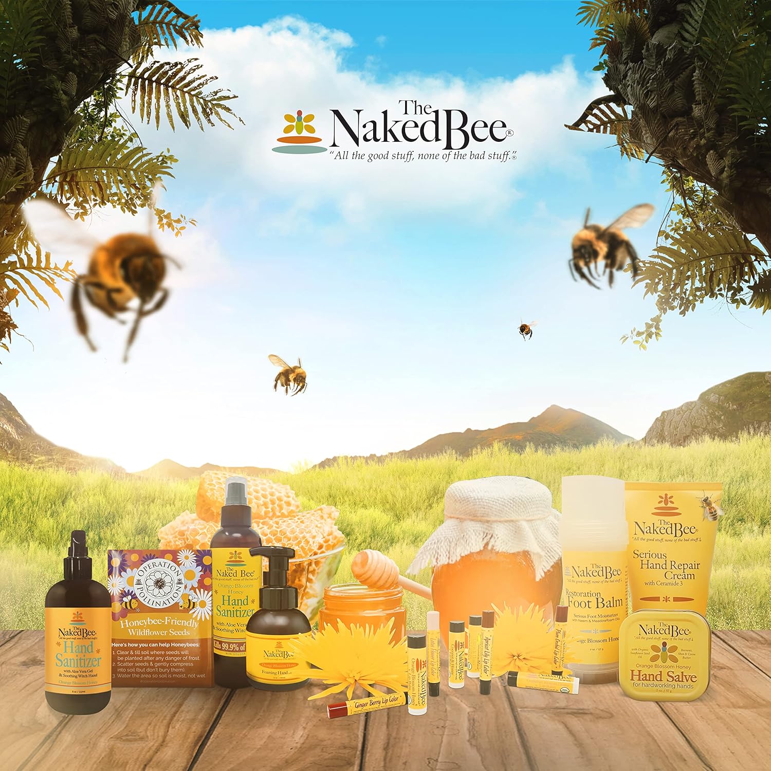 The Naked Bee Orange Blossom Honey with Ceramide 3, Serious Hand Repair Cream Lotion - 2 Pack - Image 2
