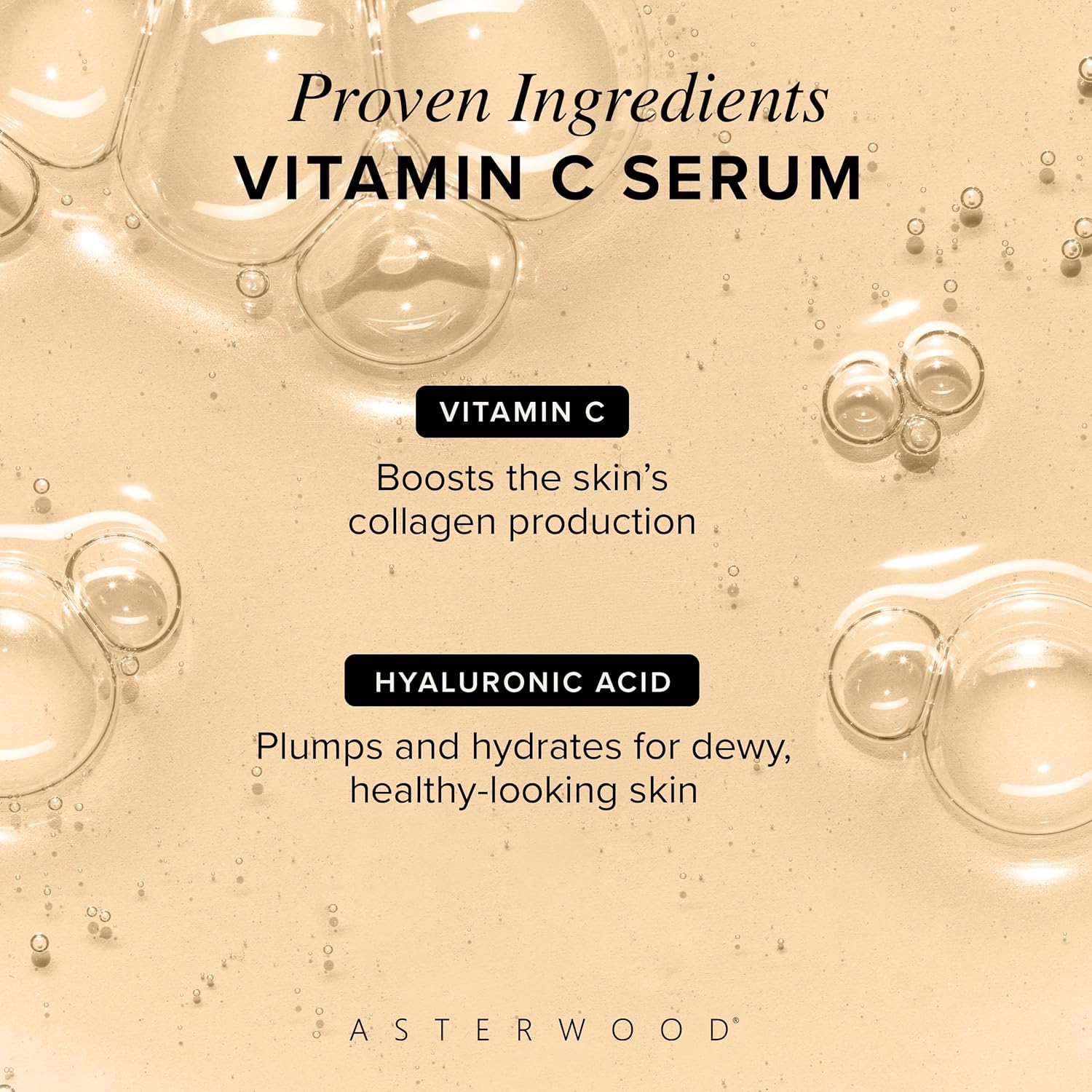 Asterwood Vitamin C Face Serum – with Hyaluronic Acid – Smoothing, Hydrating, Helps Support Healthy-Looking Skin Smoothness – Fragrance-Free – 8 Fl Oz - Image 2