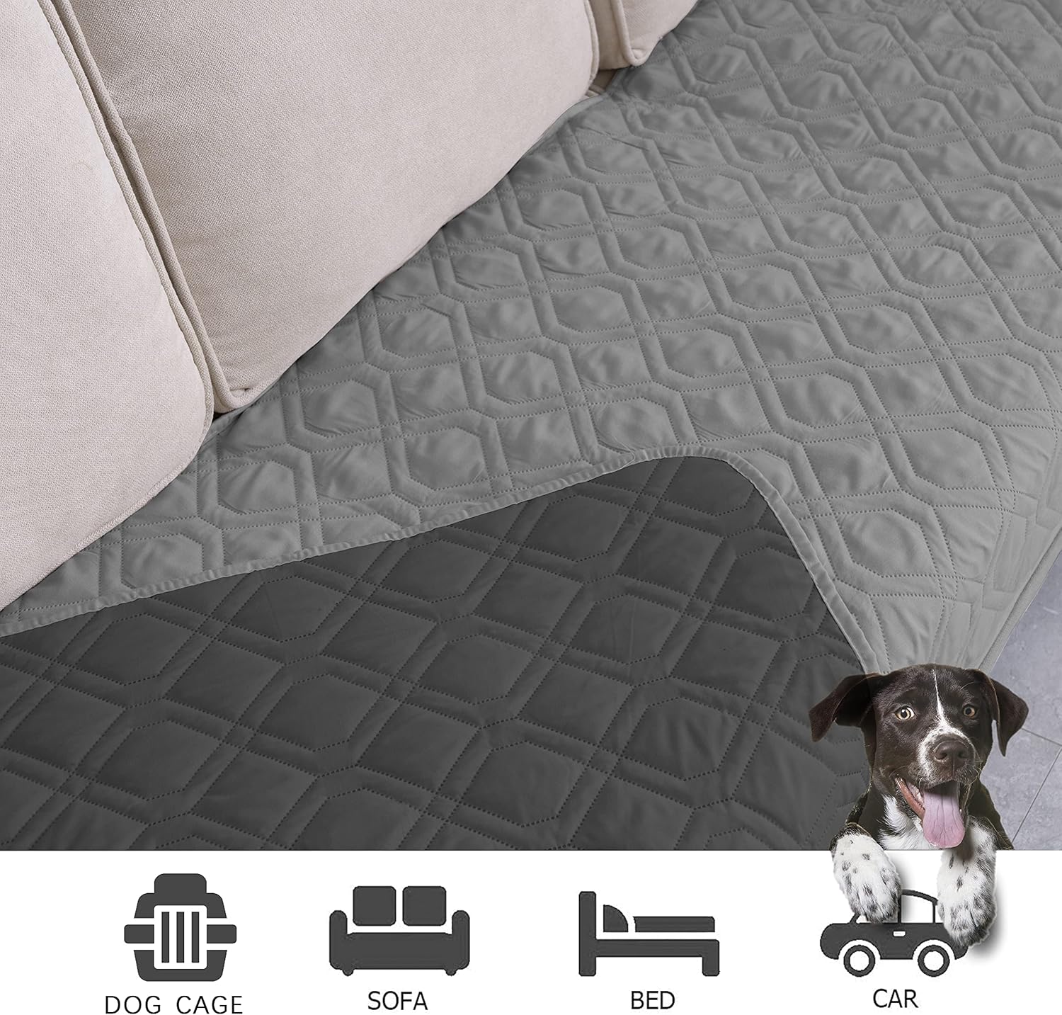 Ameritex Waterproof Dog Bed Cover Pet Blanket for Furniture Bed Couch Sofa Reversible - Image 3